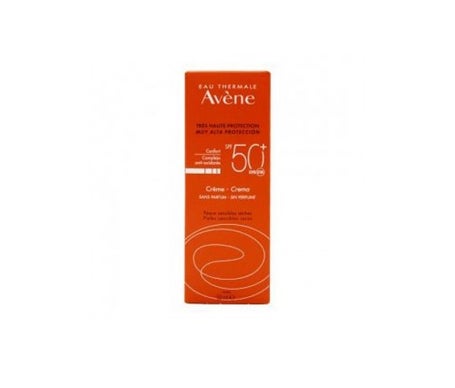 contenido lavanda Abultar Avene Sunscreen Perfume Free Cream Spf 50 + Tubo 50 Ml | PromoFarma