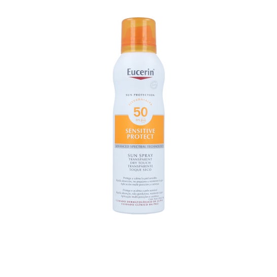 Eucerin Sensitive Protect Sun Spray Transparente toque 200ml | PromoFarma